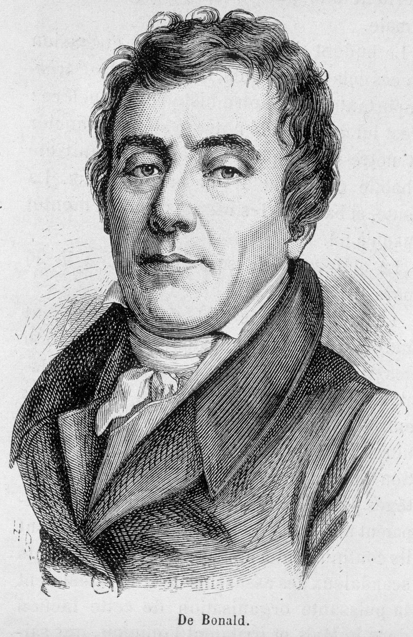 Portret van Burggraaf Louis de Bonald (1754 - 1840), Franse politieke schrijver - in 