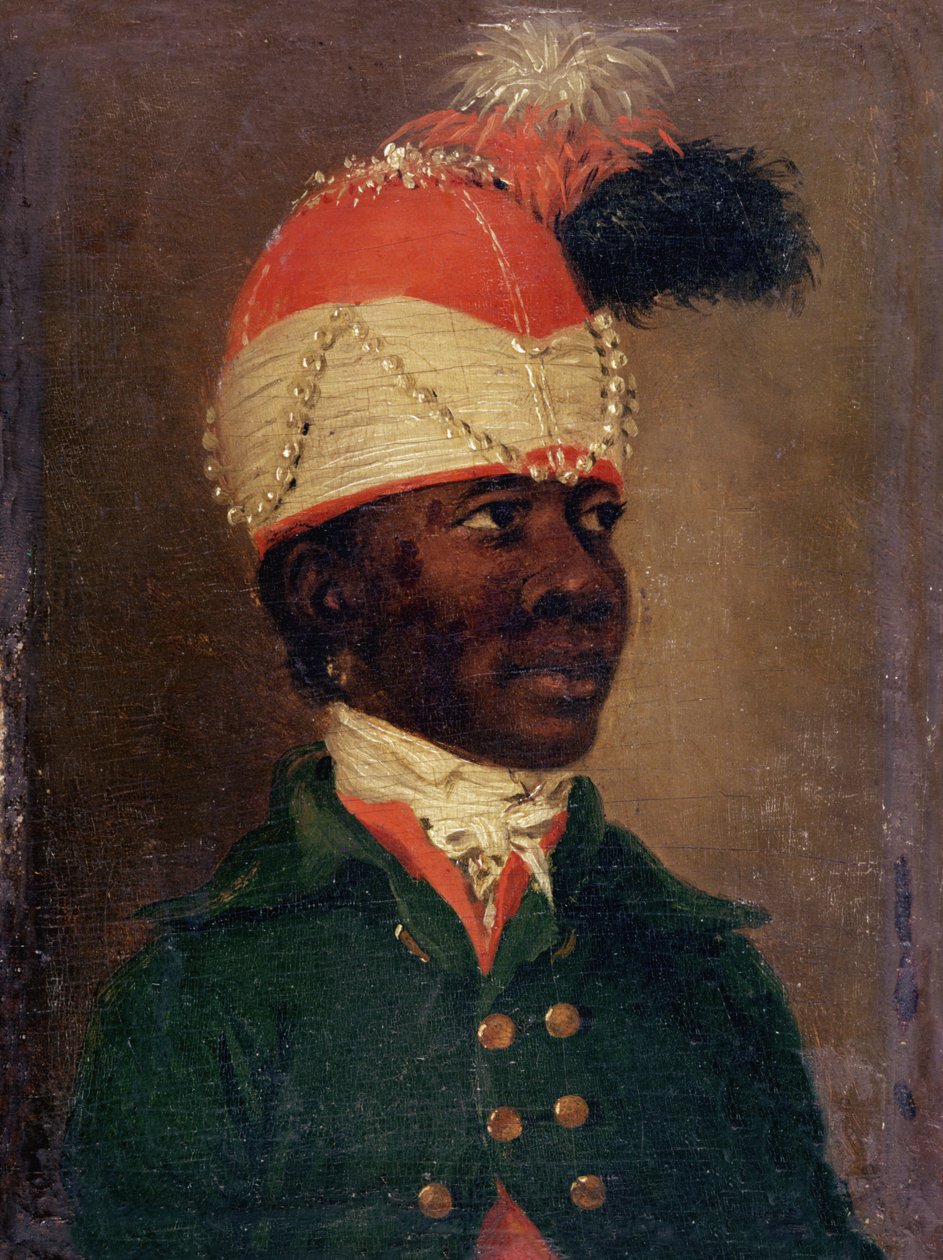 Portret van Zamor (olieverf op doek) door French School