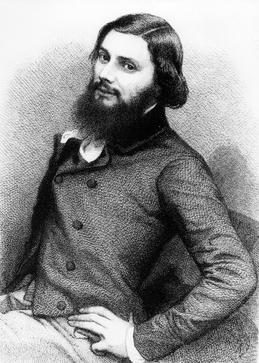 Portret van een Jonge Gustave Courbet, ca.1840s door French School
