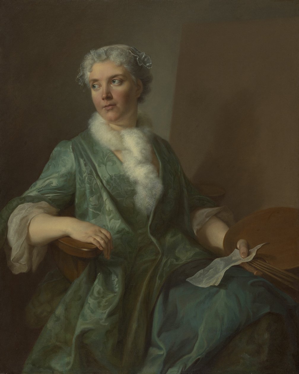 Portret van een Kunstenaar door French School