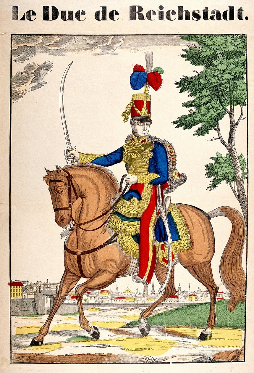 Portret van de Hertog van Reichstadt, Napoleon II, zoon van Keizer Napoleon I (1769-1821). Afbeelding van Epinal door French School