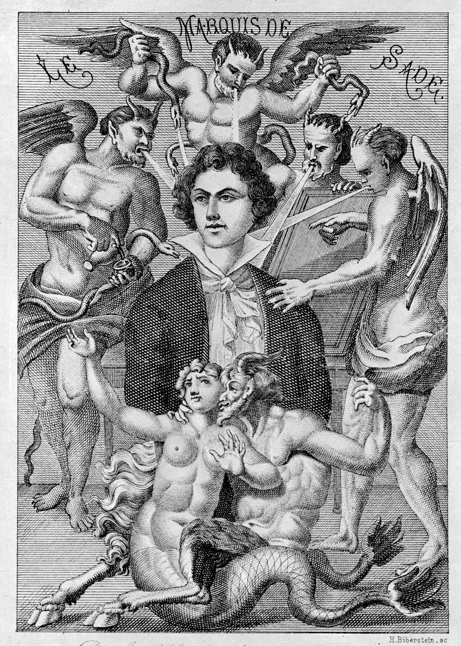 Portret van de markies de Sade, frontispice van 