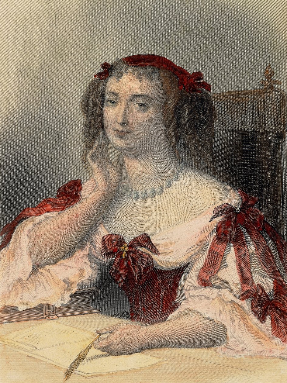 Portret van de markiezin de Sevigne door French School