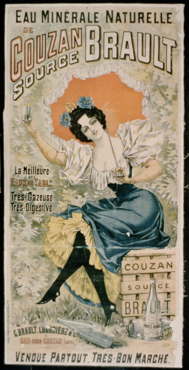 Poster voor Brault Natuurlijk Mineraalwater uit Couzan door French School