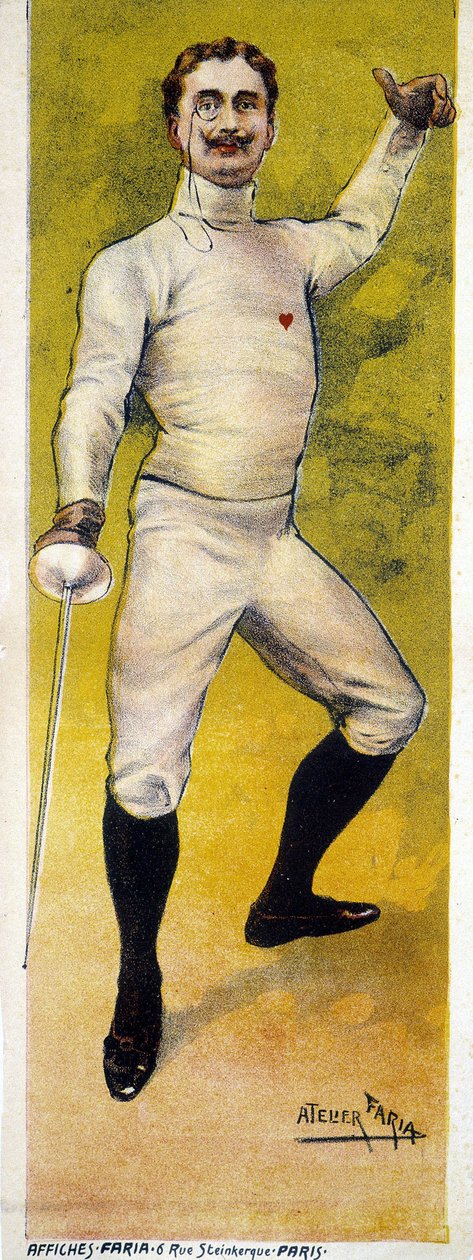 Poster voor schermen ontworpen door de Faria werkplaats in Parijs in 1898. door French School