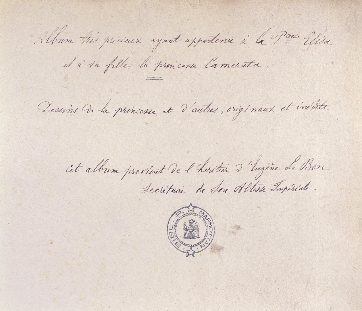 Kostbaar album dat toebehoorde aan Prinses Elisa en haar dochter Camerata door French School