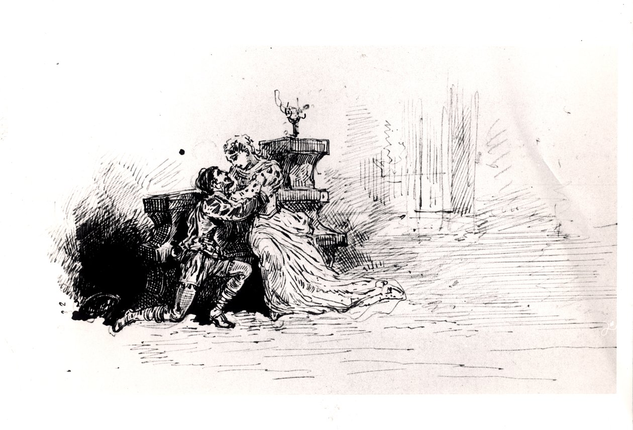 Productieboekje voor Ruy Blas (1838) door Victor Hugo (1802-85), 1880 (pen en inkt op papier) door French School