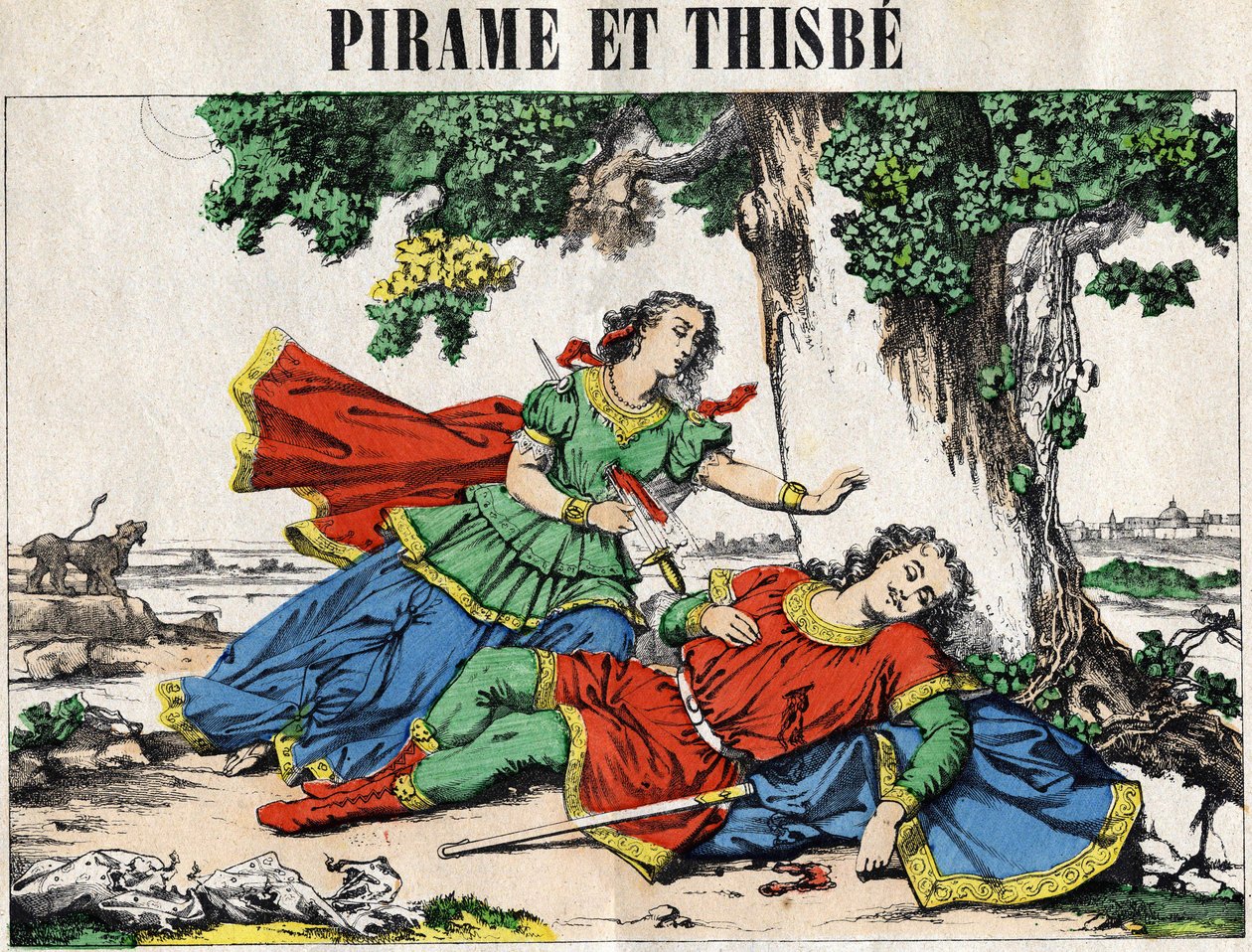 Pyramus (Pirame) en Thisbe, verhaal van Ovidius in 