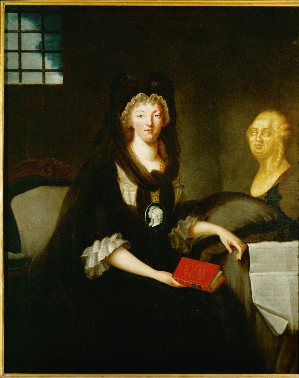 Koningin Marie Antoinette gevangen in de Conciergerie ... door French School