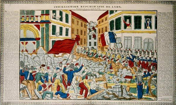Republikeinse opstand in Lyon, 9-14 april 1834 door French School