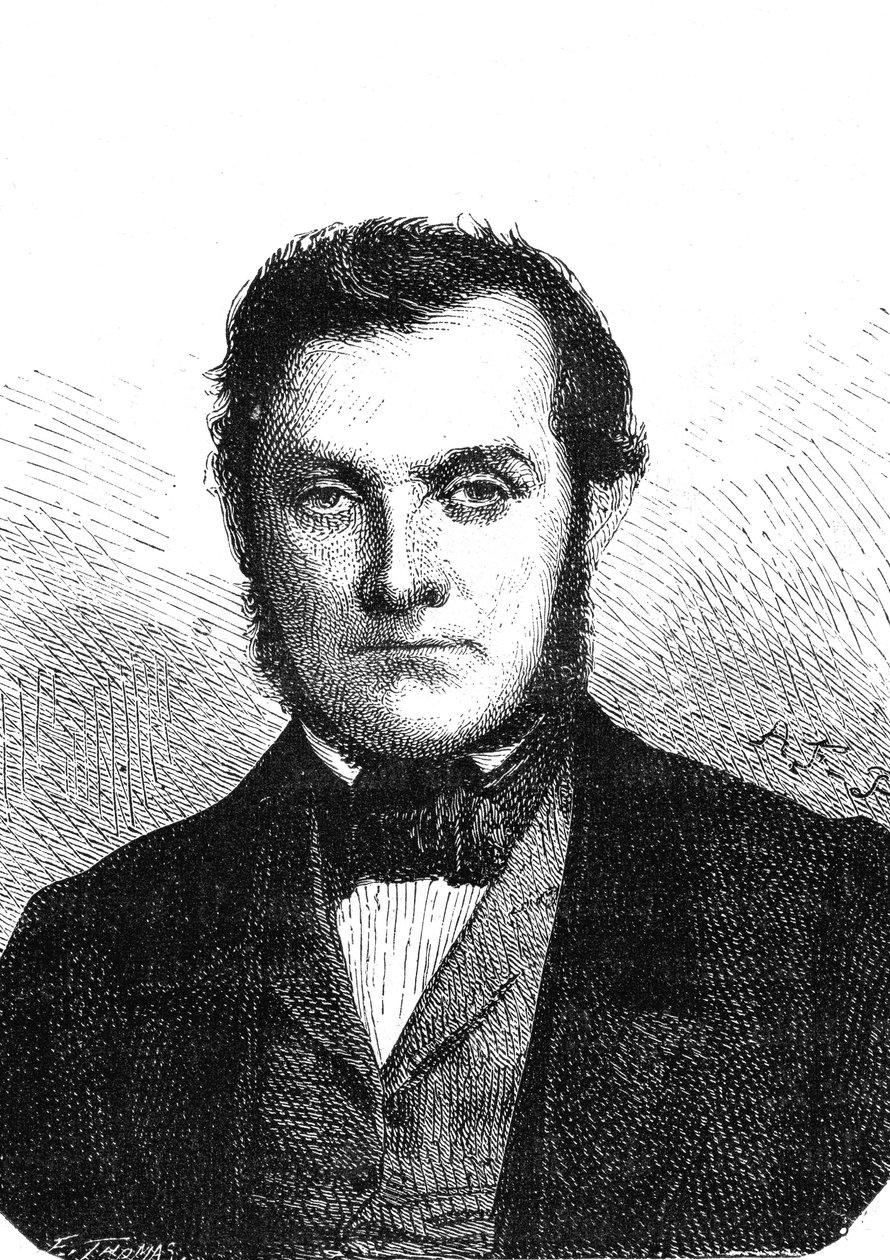 Richard Wilhelm BUNSEN (1811-1899), Duitse chemicus ontdekte cesium en rubidium door French School