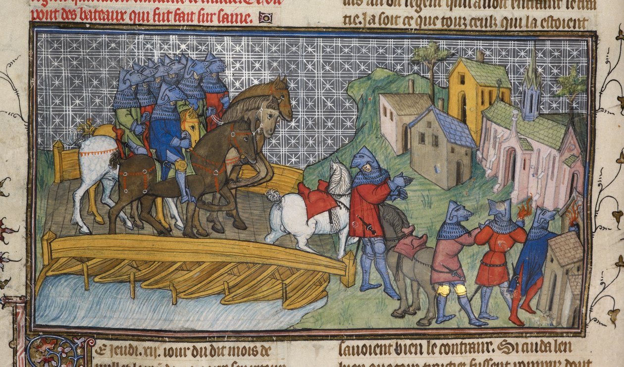 Oversteek van de Seine, illustratie uit de 
