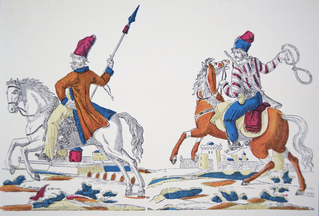 Russische Kozakken ten tijde van Napoleons invasie van 1812 door French School