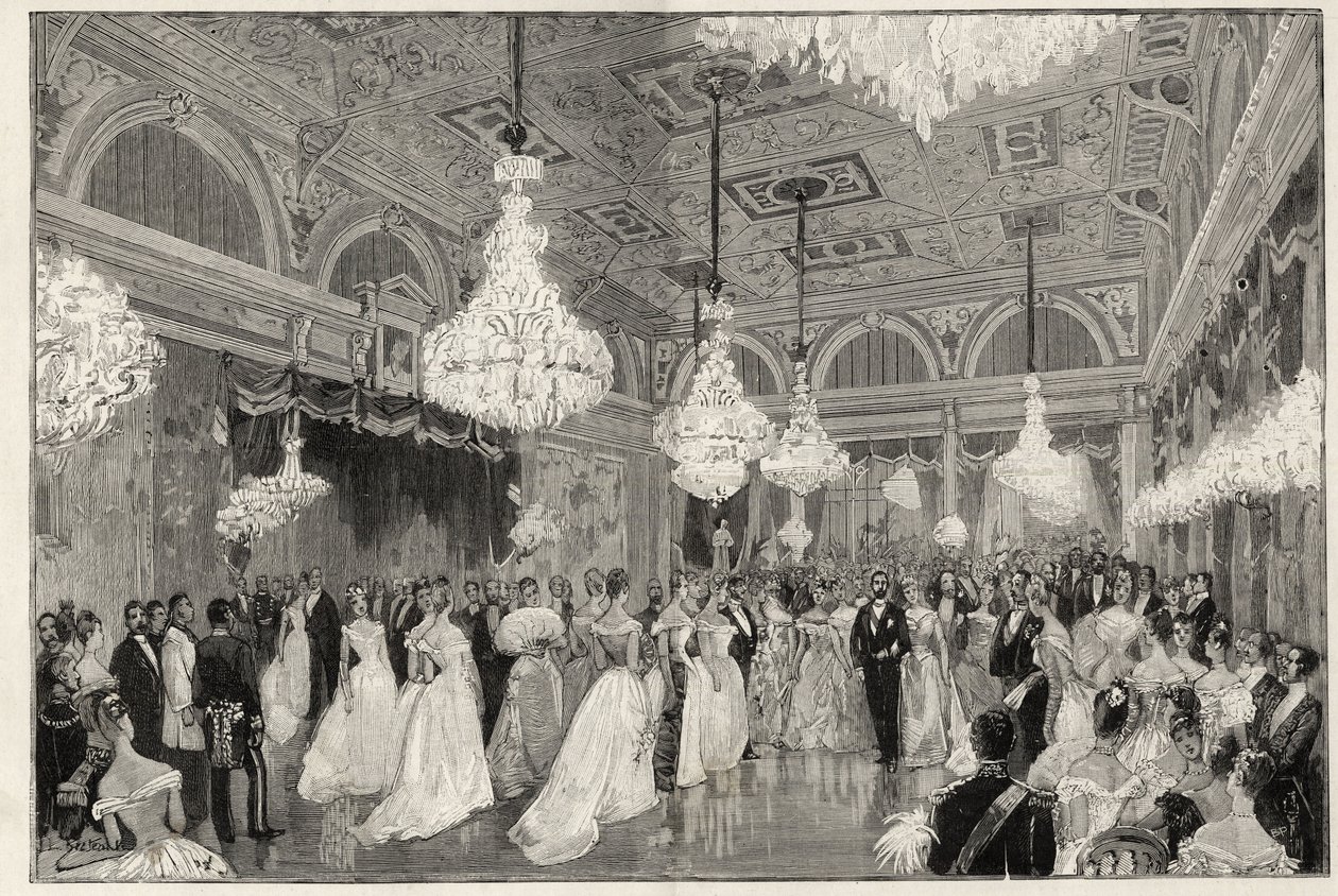 Sadi Carnot (1837-1894), Franse president van 1887 tot 1894 en zijn vrouw in het Elysee-paleis - De feesten van het presidentschap - de nieuwe balzaal in het Palais de L