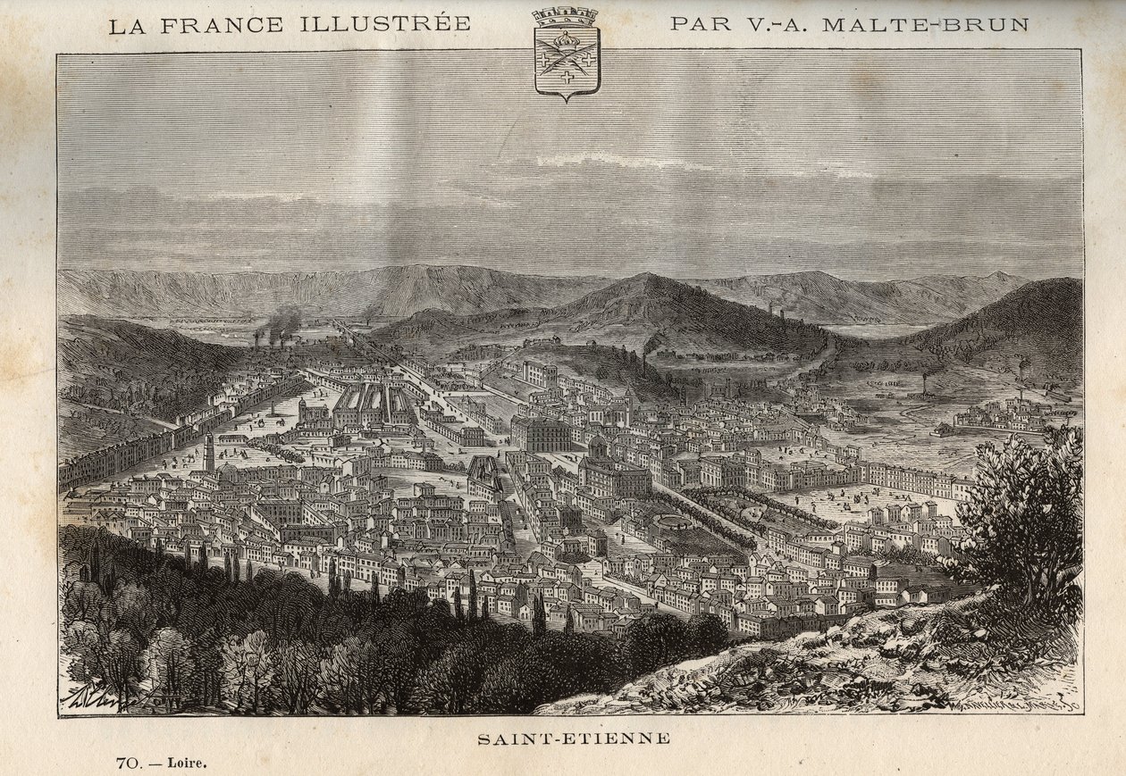 Saint-Etienne - gravure in 