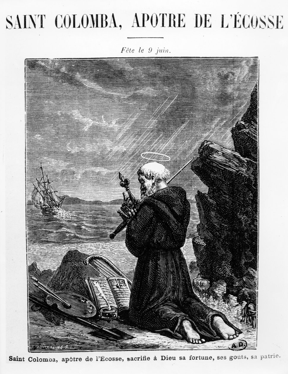 Sint Columba, Apostel van Schotland door French School