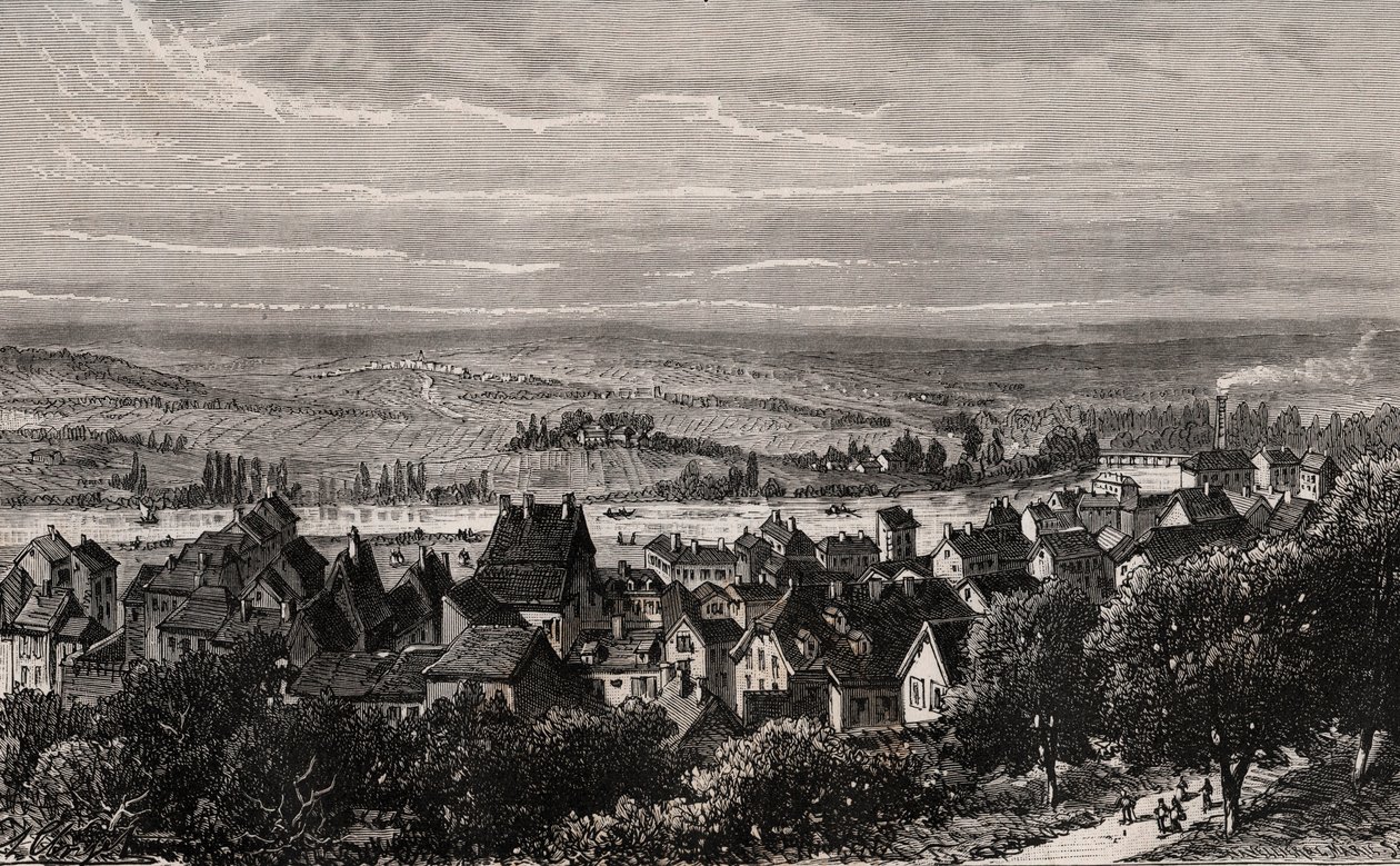 Sarreguemines - Moselle - gravure in 