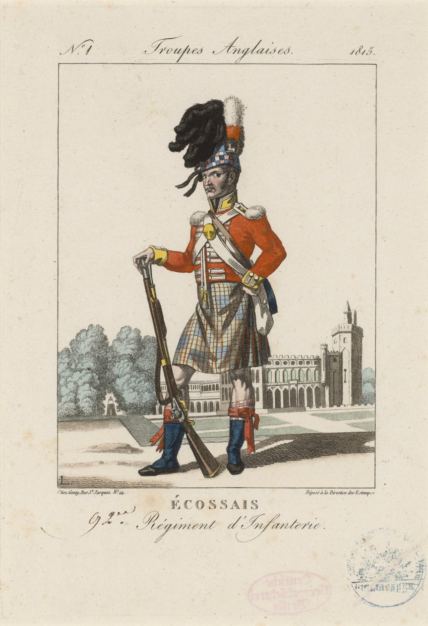 Schots 92e Infanterieregiment, ca. 1815 door French School