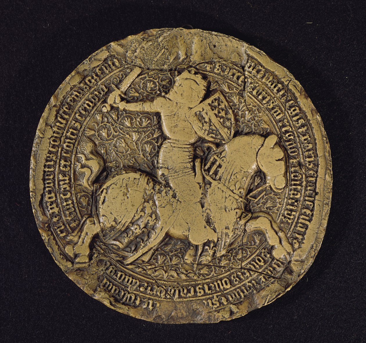 Zegel van Lodewijk I van Anjou (1339-84) Koning van Sicilië, 1383 door French School