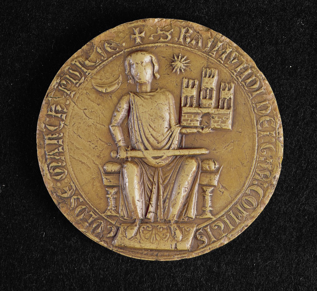 Tweede zegel van Raymond VII (1197-1249) van Toulouse (was) door French School