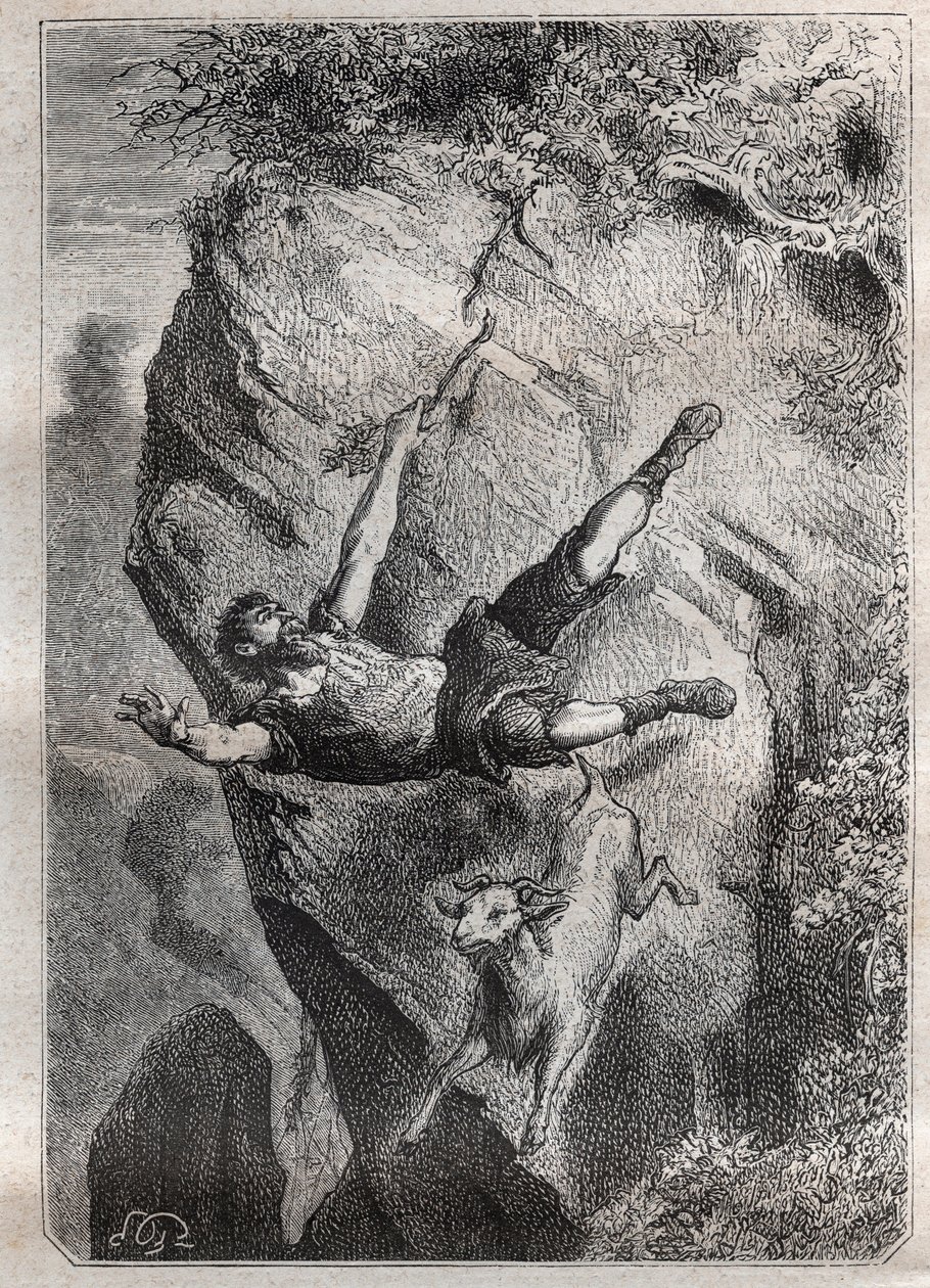 Avontuur van Alexandre Selkirk, een Schotse zeeman die vier jaar op het eiland Juan-Fernandez in de Stille Oceaan verbleef, wat Daniel Defoe inspireerde voor Robinson Crusoe door French School