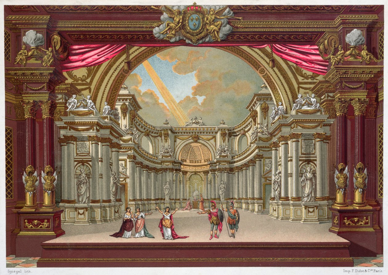 Decorontwerp voor het theater in Versailles door French School