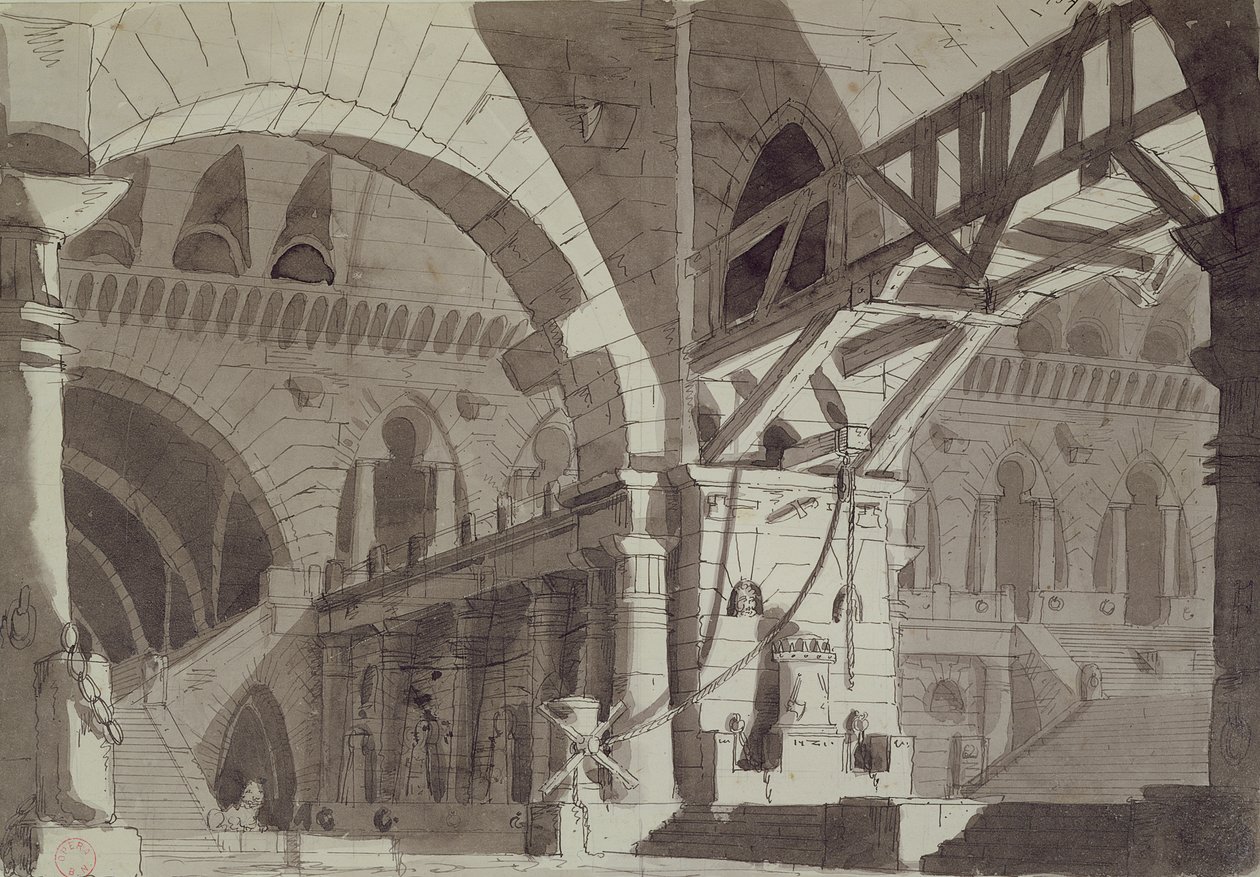 Decorontwerp in de stijl van Piranesi