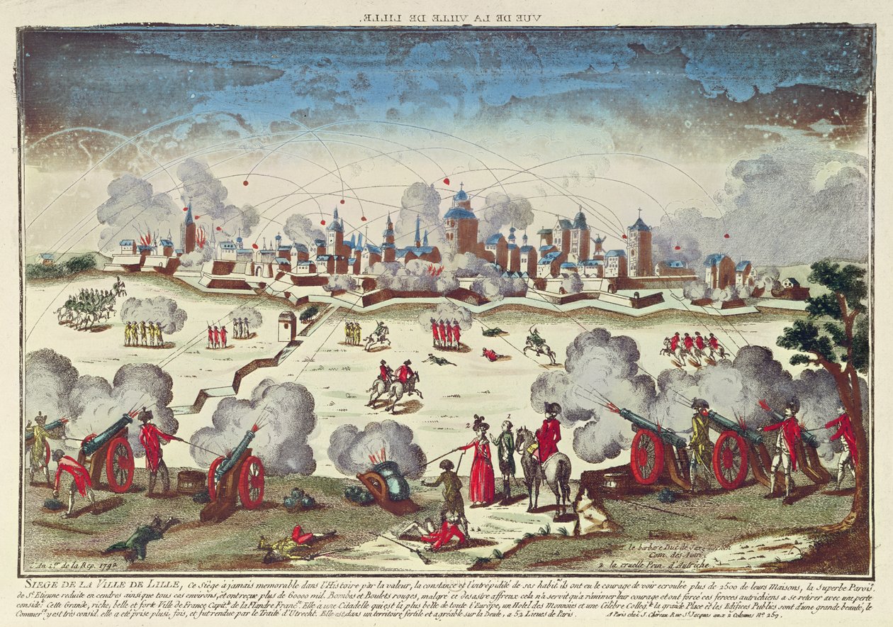 Belegering en Bombardement van Lille door Albert de Saxe-Teschen, september-oktober 1792 door French School