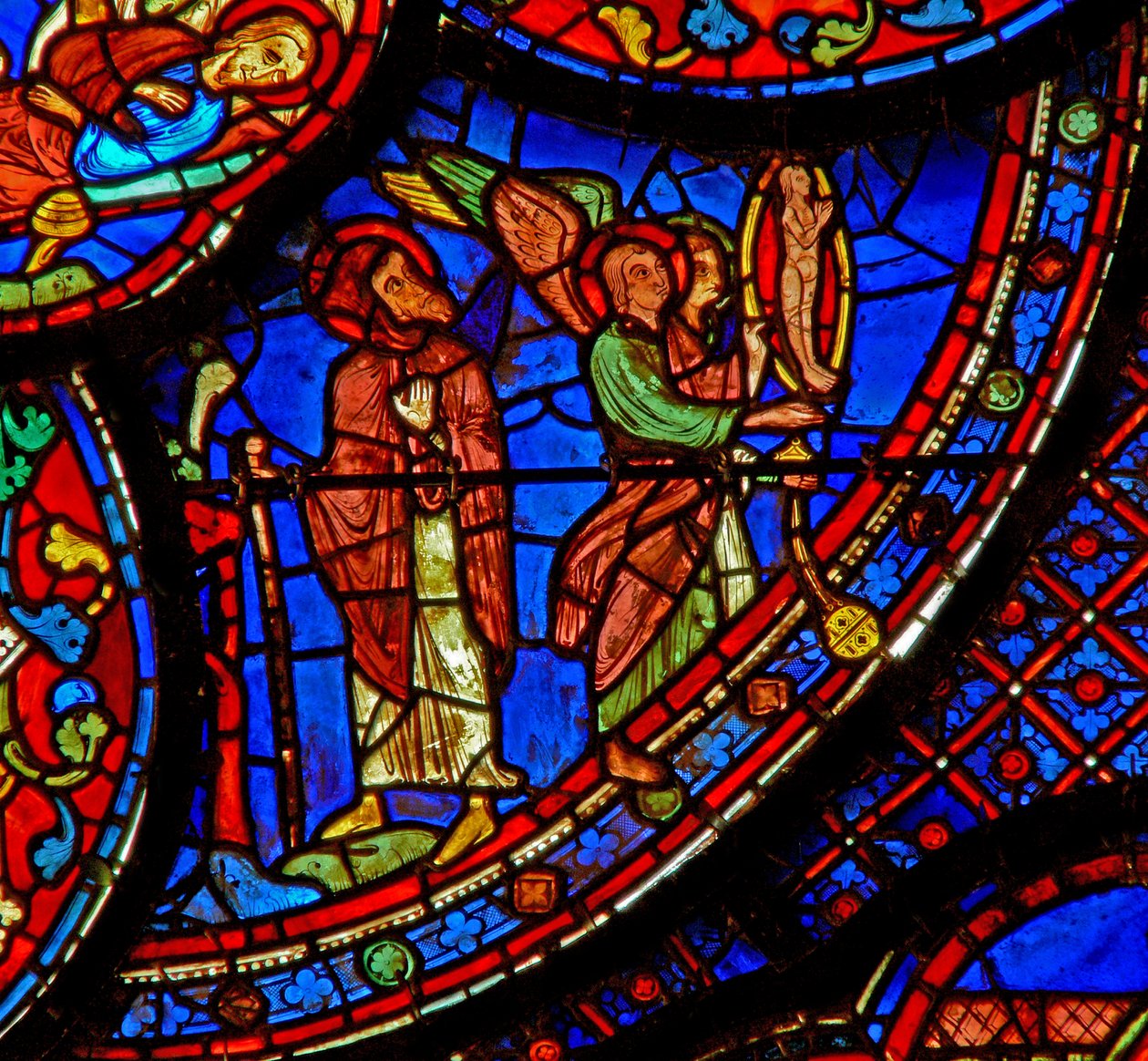 St. Antonius: kijkt naar de ziel van St. Paulus de Kluizenaar die opstijgt door French School