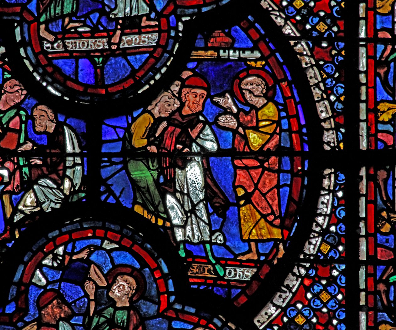 Het Sint-Jans-raam: hij repareert gebroken edelstenen door French School