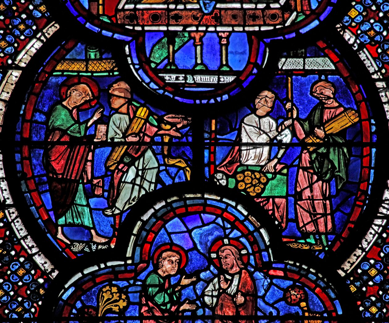 Het Sint-Jans-raam: het wonder van het veranderen van stokken in goud door French School
