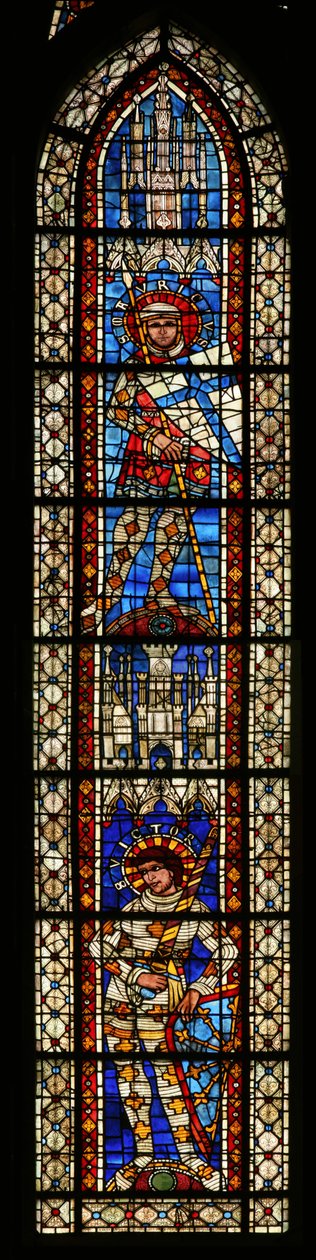 St. Mauritius boven St. Victor, raam 203b door French School