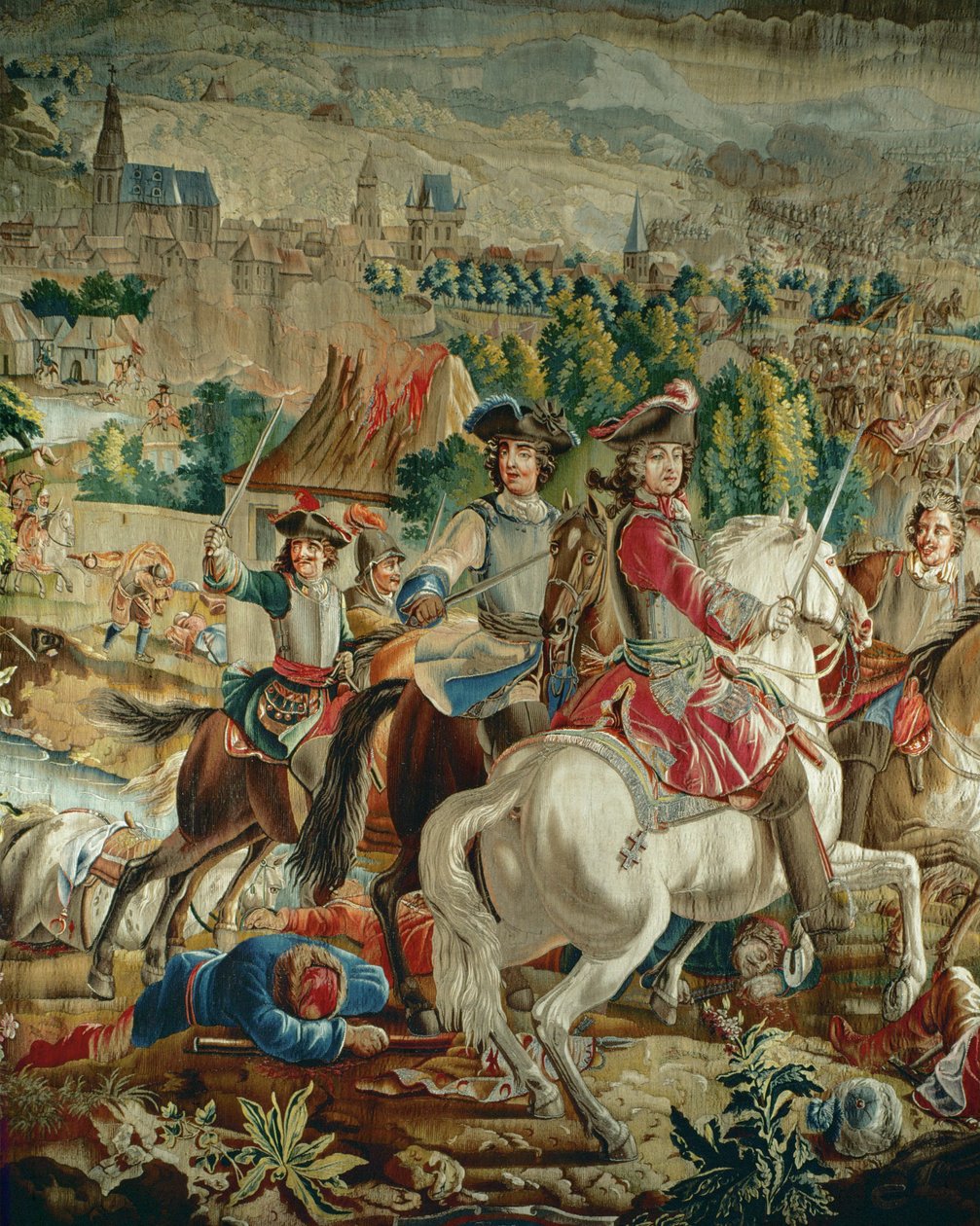 Wandtapijt met Karel, hertog van Lotharingen tijdens de ... (wol en zijde) door French School