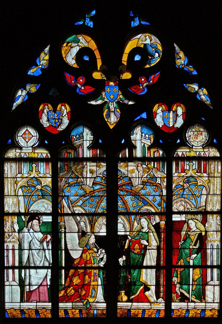 De annunciatie, uit de kapel van Jacques Coeur door French School
