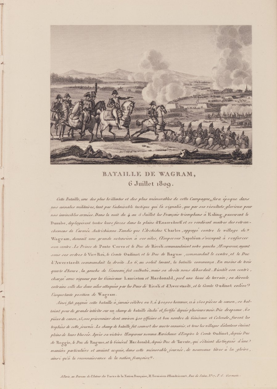 De slag bij Wagram op 6 juli 1809 door French School