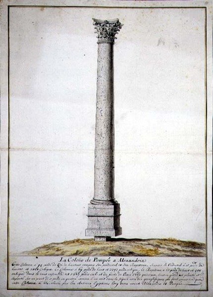 De Zuil van Pompeii in Alexandrië, c.1700 door French School