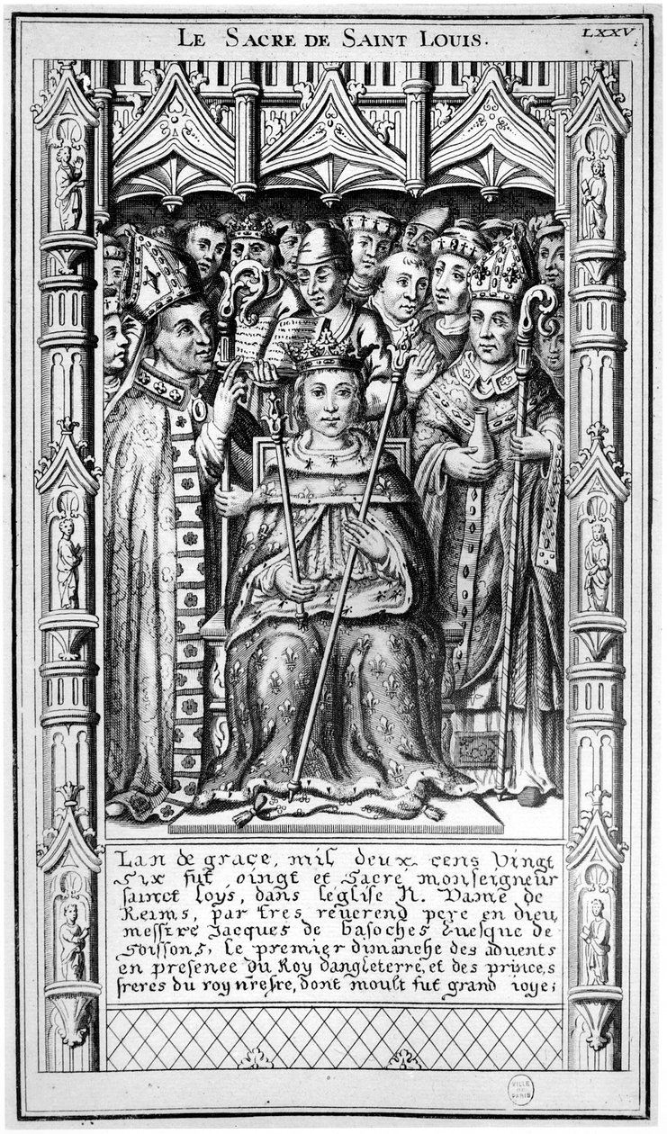 De wijding van St. Louis in 1226, 16e-17e eeuw door French School