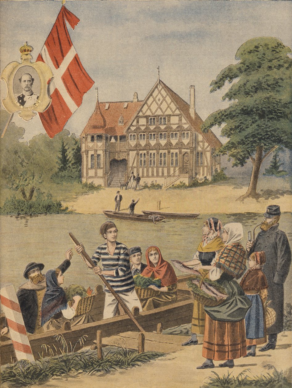 Het Deense Paviljoen op de Wereldtentoonstelling van 1900, Parijs, illustratie uit Le Petit Journal door French School