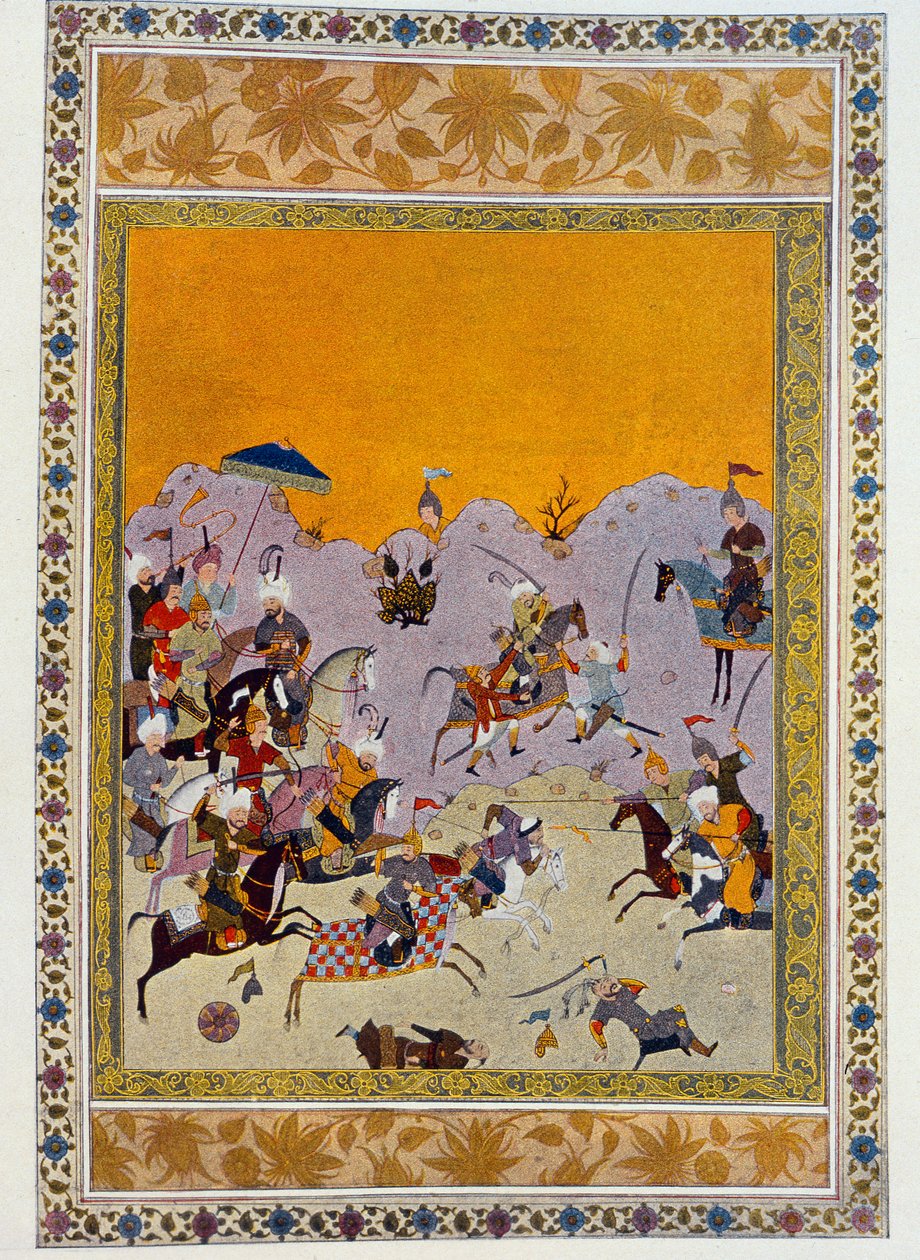 De dood van de helden, illustratie voor De Arabische Nachten, 1895 door French School