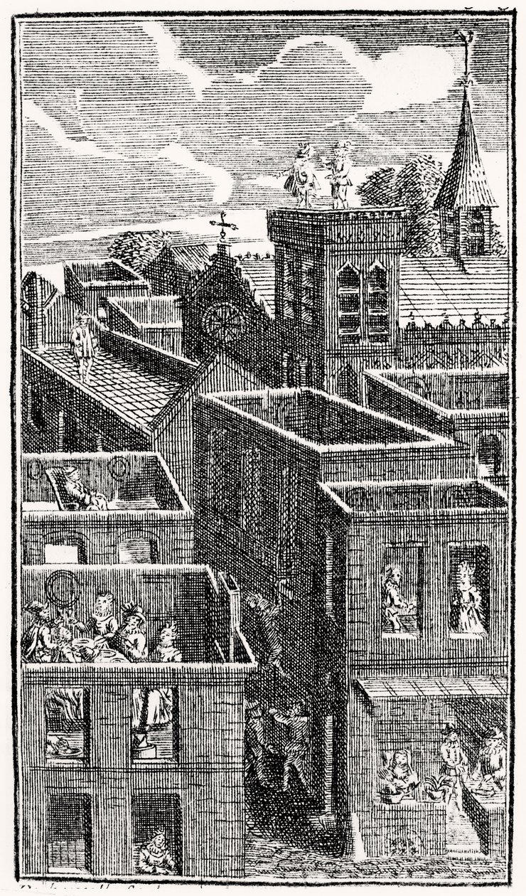 The Devil upon Two Sticks, c.1787 door French School