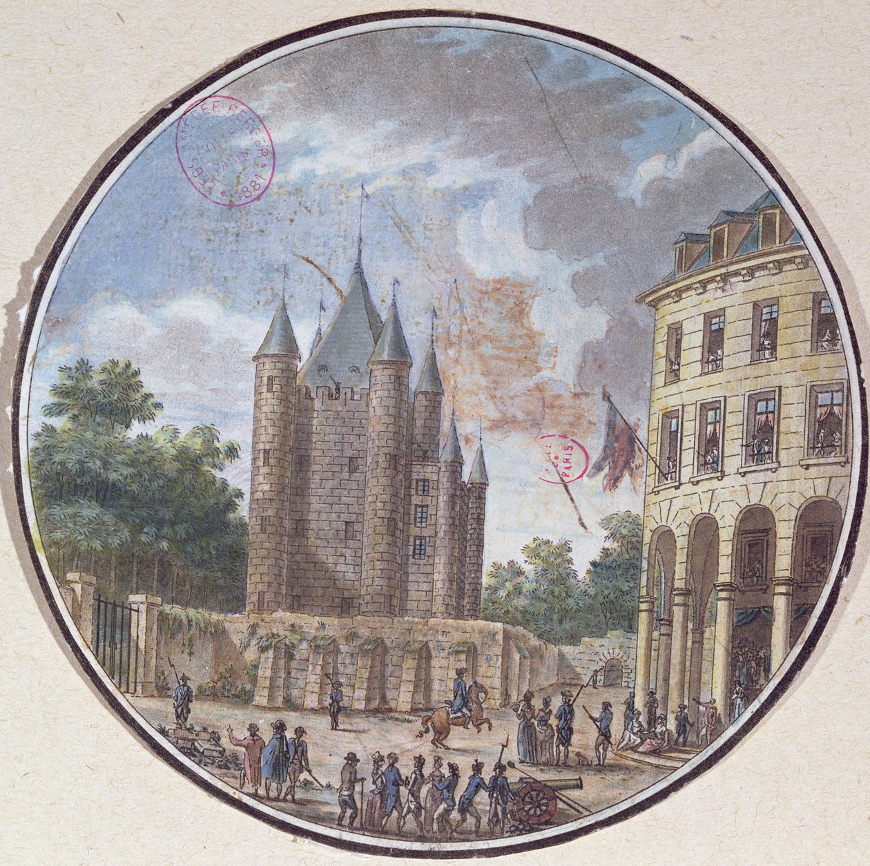 De Donjon van de Tempel, Parijs door French School