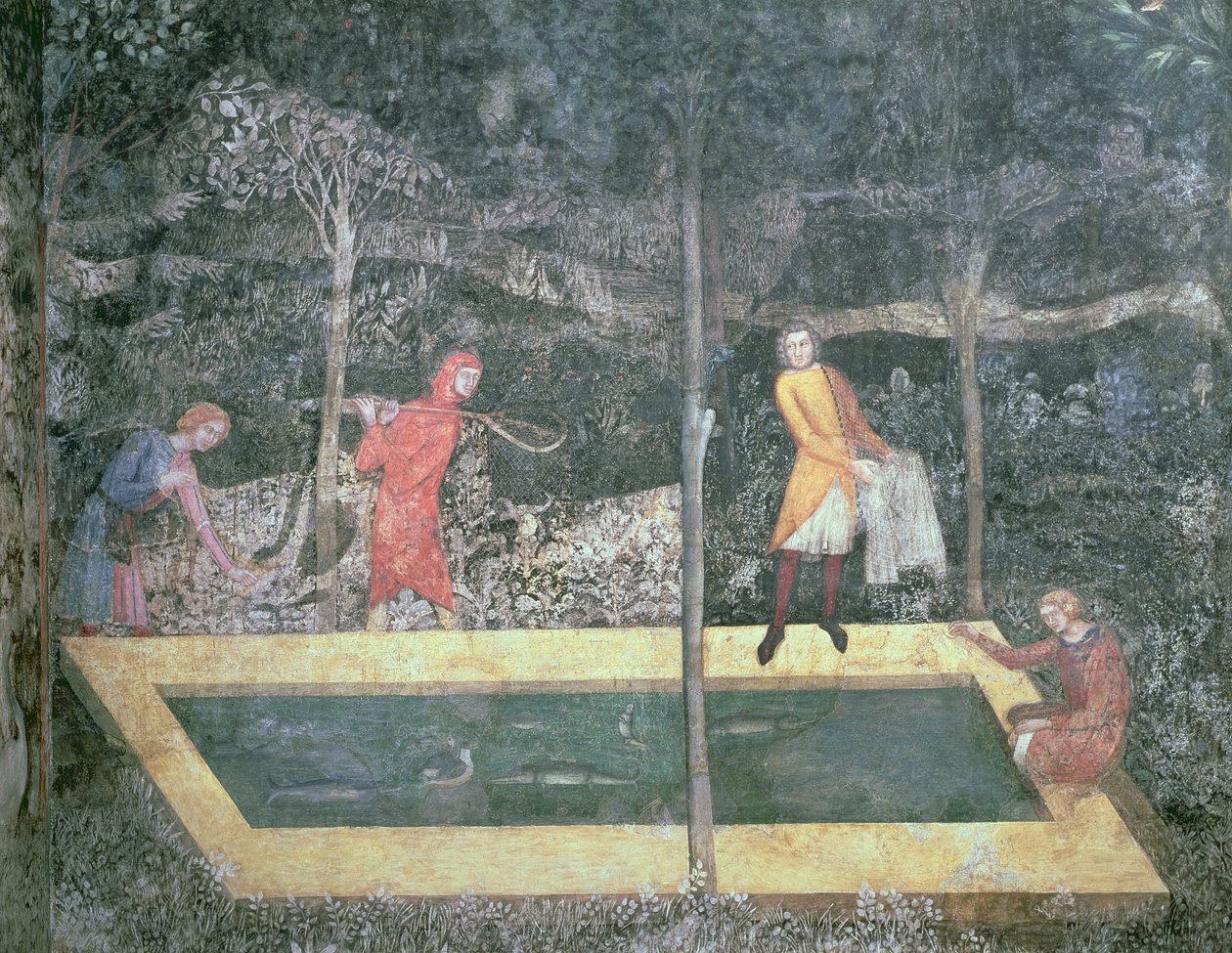 De Visvijver, uit de Hertenkamer, 1343 door French School