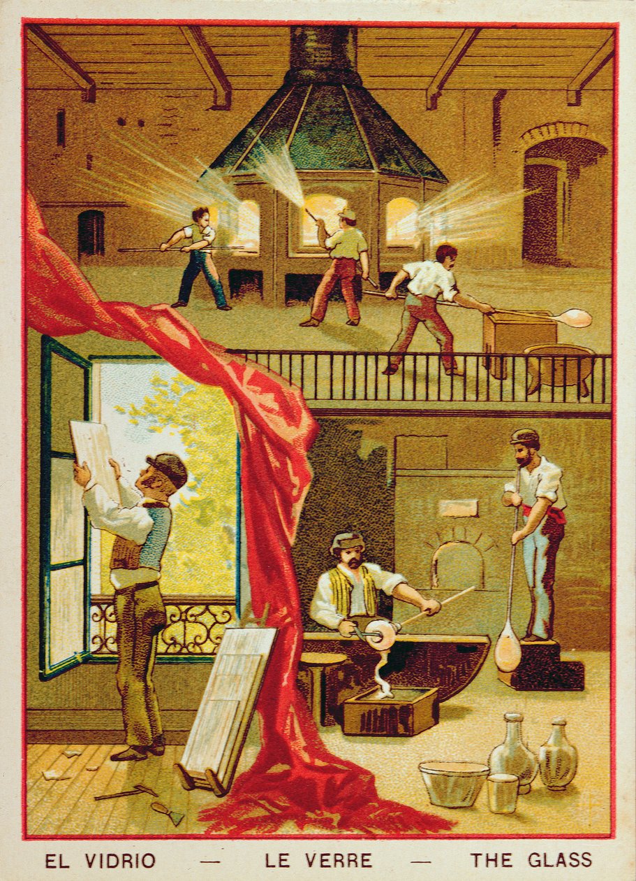 Het Glas, illustratie uit een kinderboek door French School