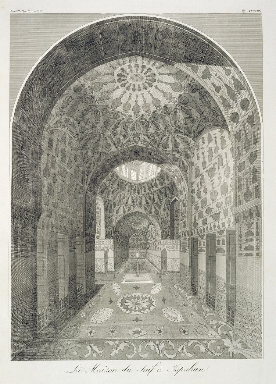 Het Huis van de Jood in Isfahan, uit Voyages du Chevalier Chardin en Perse, et autres Lieux d