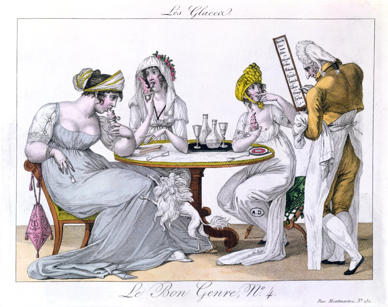 Het IJsje, plaat 4 uit Le Bon Genre, Parijs, 1827 door French School