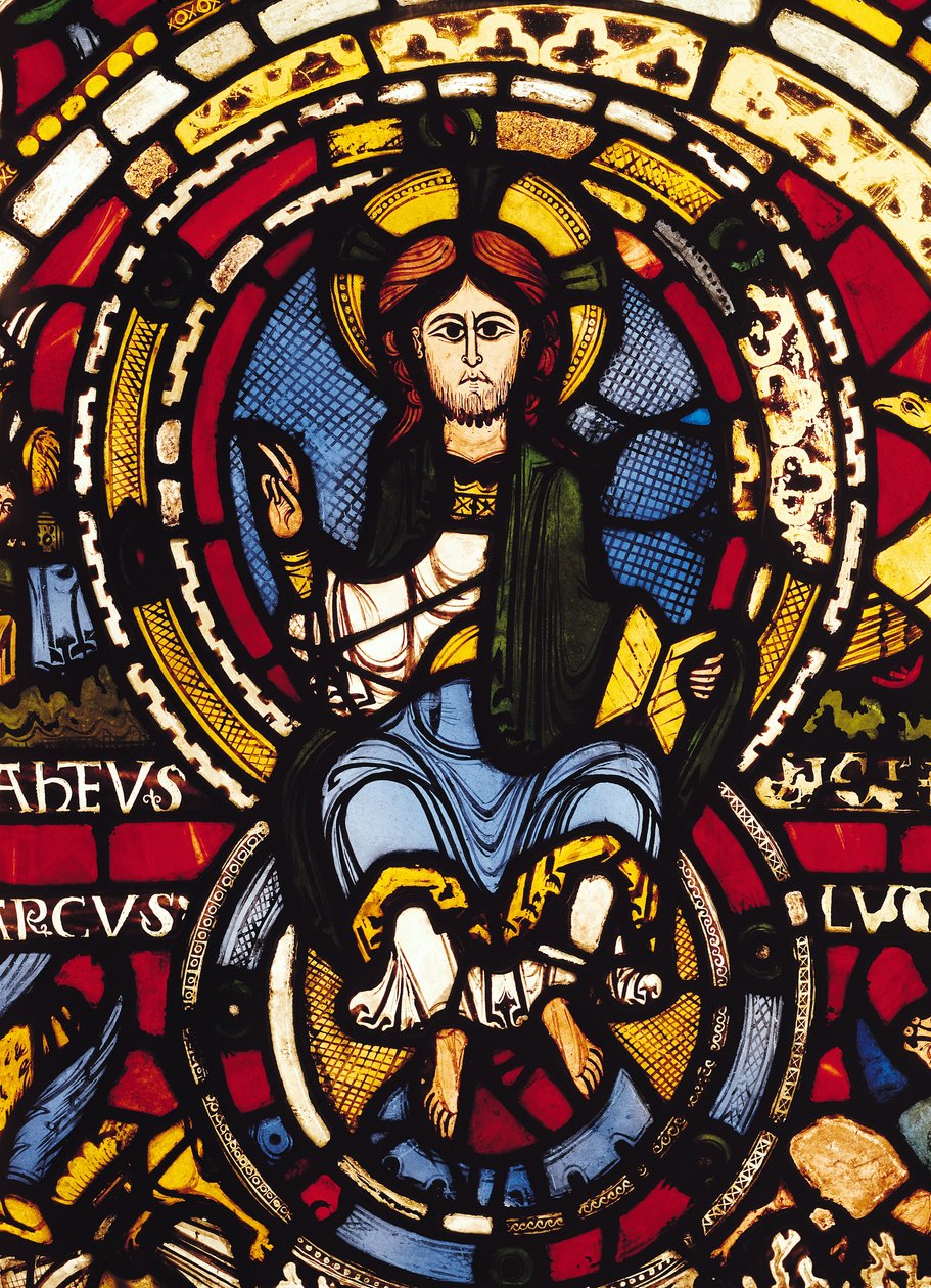 Het Laatste Oordeel, detail van Christus door French School