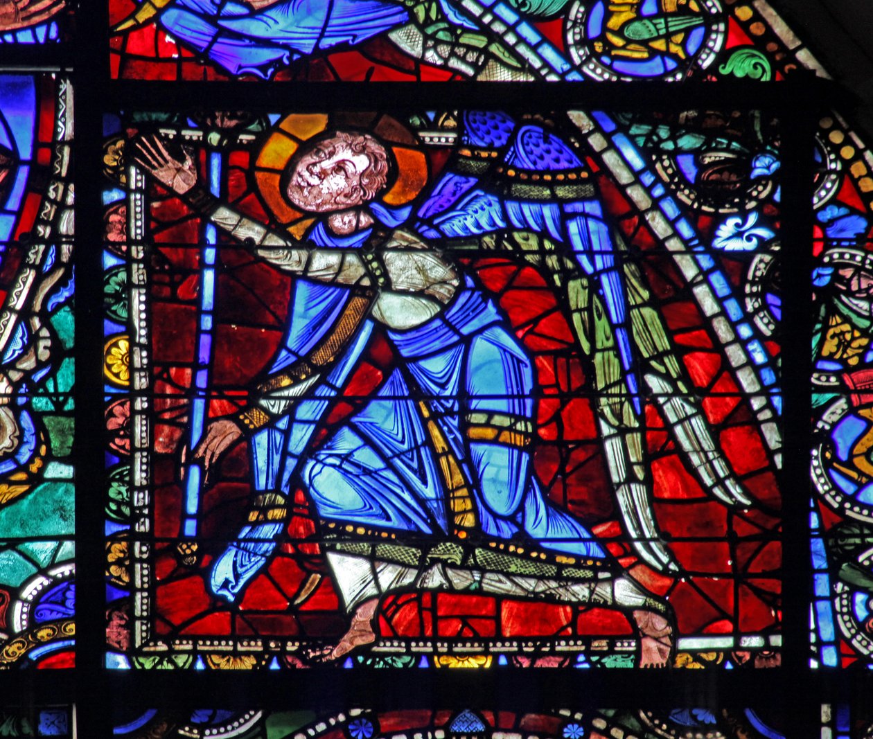 Het Leven van Christus-raam: een engel door French School