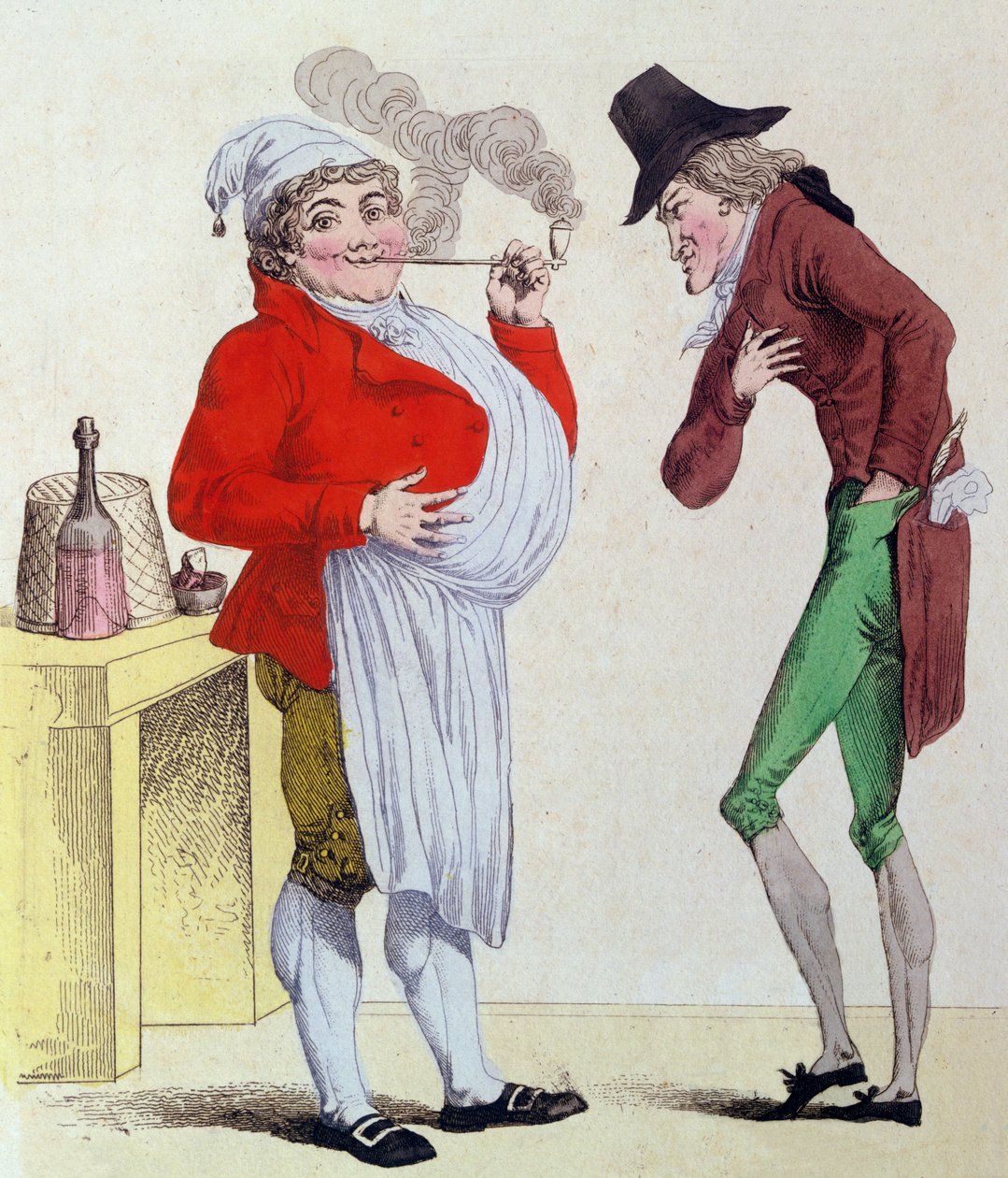 De man zonder zorgen en de man zonder geld, mei 1815 door French School