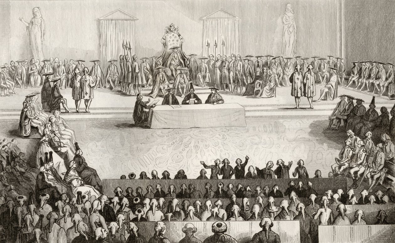 De Nationale Vergadering tijdens het bewind van Lodewijk XVI uit 