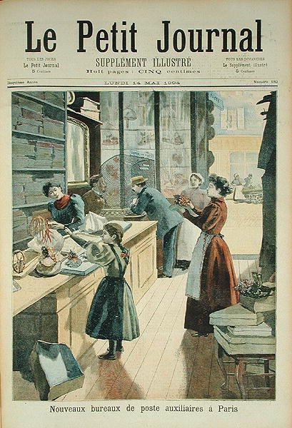 Het Nieuwe Hulp Postkantoor in Parijs, uit Le Petit Journal, 18 mei 1894 door French School